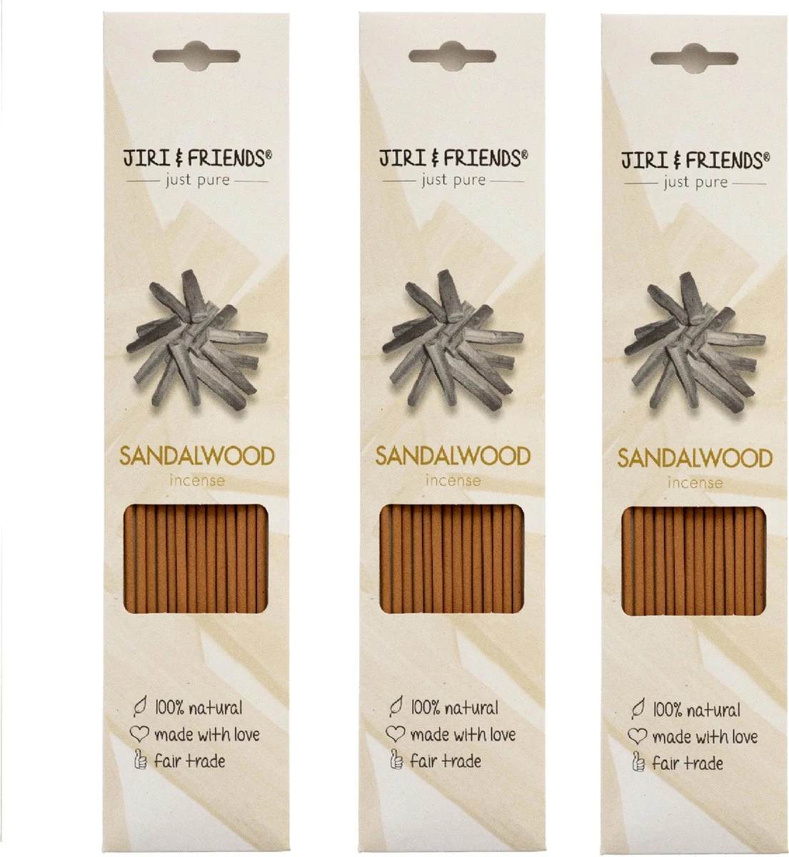 Jiri And Friends Wierook Stokjes Sandelhout Voordeelpak 3 Pakjes 3 Jiri And Friends Wierook Stokjes Sandelhout Voordeelpak 3 Pakjes