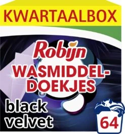Robijn Classics Black Velvet Wasmiddeldoekjes - 4 X 16 Wasstrips - Voordeelverpakking -Huishoud Verkoop 1117x1200 1