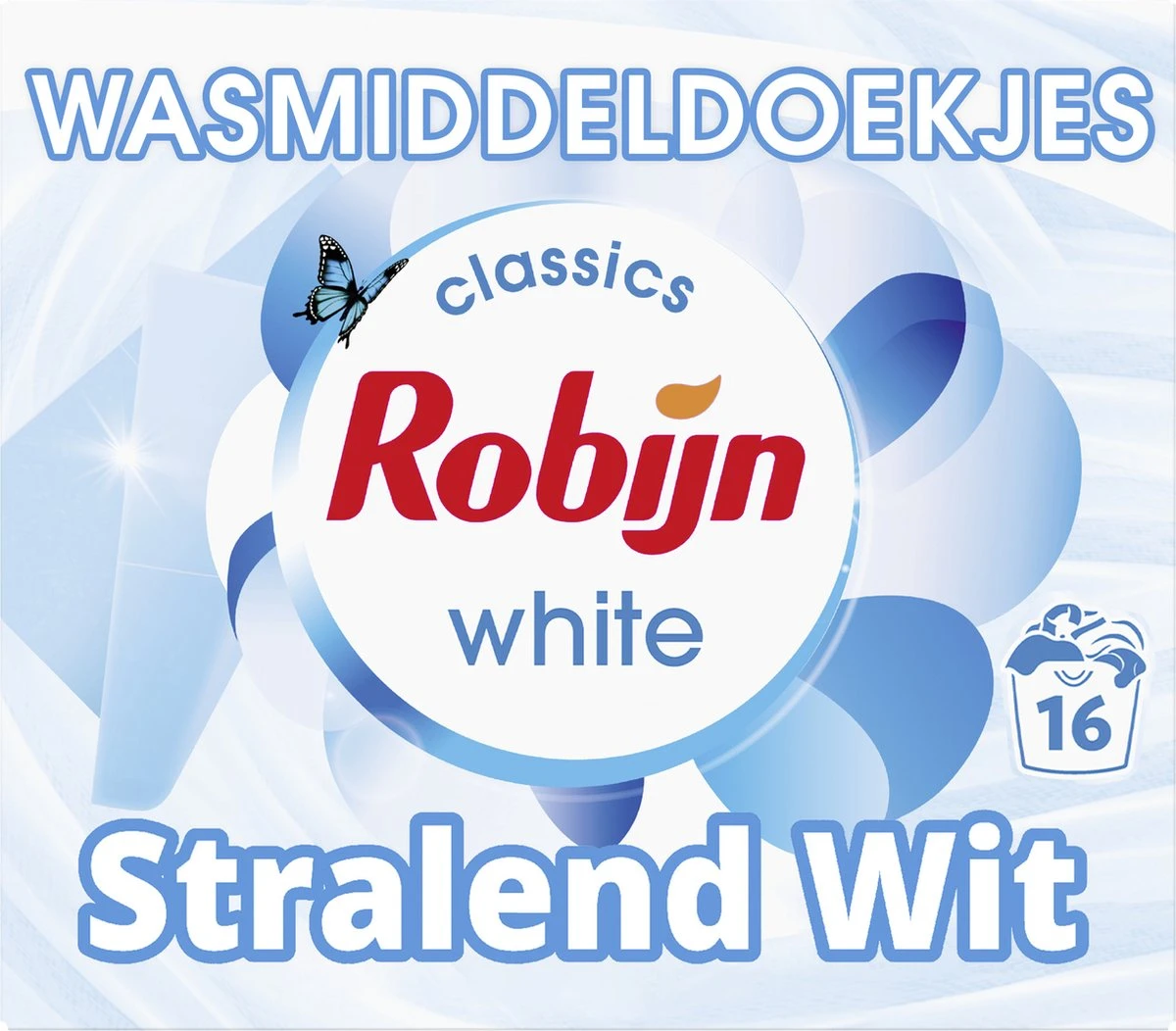 Robijn Classics Stralend Wit Wasmiddeldoekjes 16 Wasstrips 3 Robijn Classics Stralend Wit Wasmiddeldoekjes 16 Wasstrips
