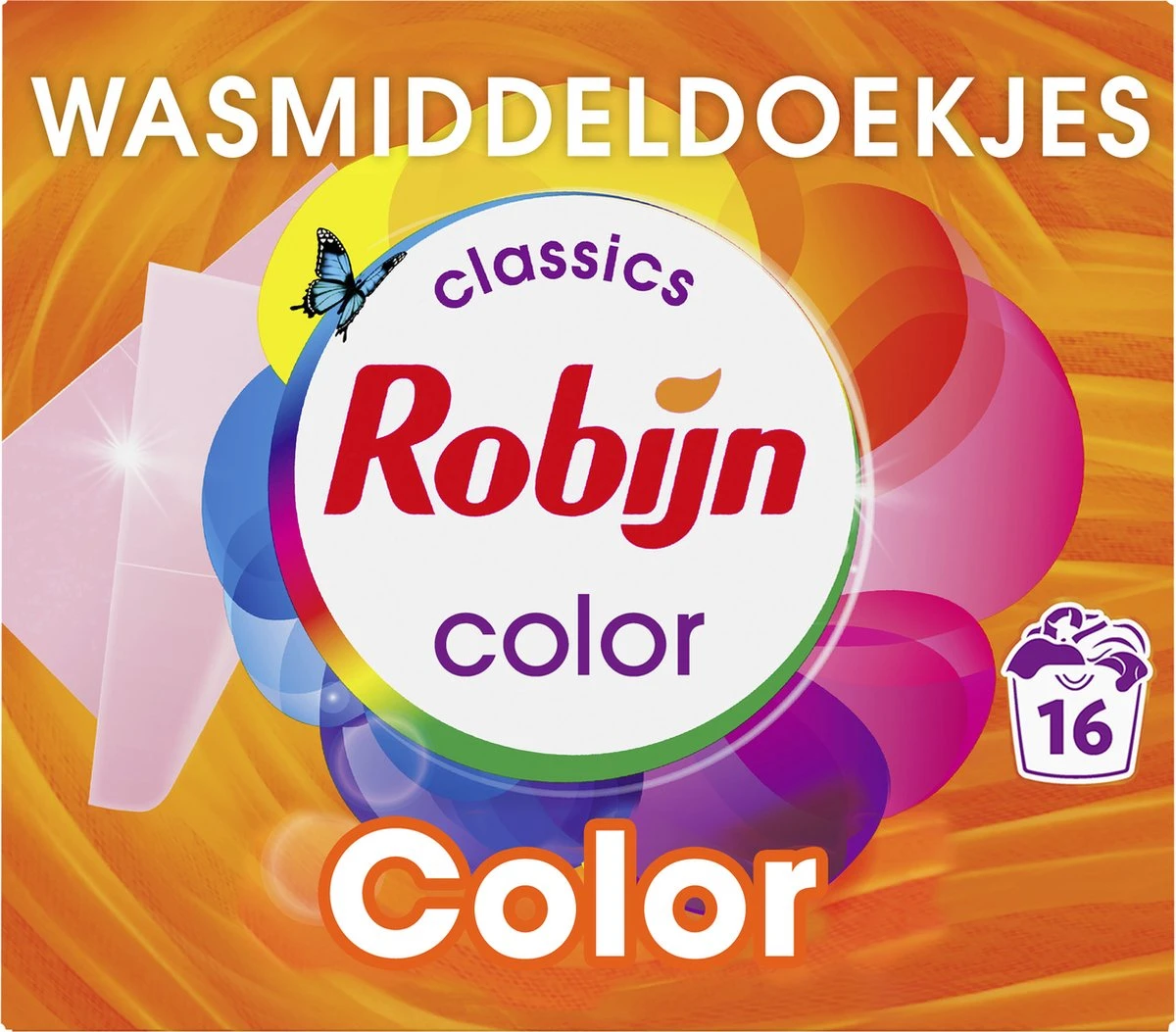 Robijn Classics Color Wasmiddeldoekjes 16 Wasstrips 3 Robijn Classics Color Wasmiddeldoekjes 16 Wasstrips