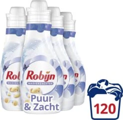 Robijn Puur & Zacht Wasverzachter - 4 X 30 Wasbeurten - Voordeelverpakking 11 Robijn Puur & Zacht Wasverzachter - 4 X 30 Wasbeurten - Voordeelverpakking -Huishoud Verkoop 1200x1171 2