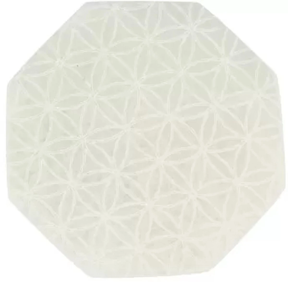 Seleniet Oplaadsteen Zeskant Levensbloem 3 Seleniet Oplaadsteen Zeskant Levensbloem