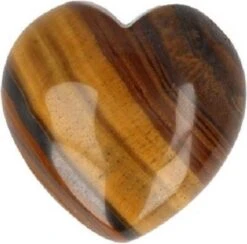 Ruben Robijn Tijgeroog Hart 30 Mm Edelsteen
