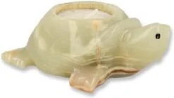 Aragoniet (Onyxmarmer) Theelichthouder Schildpad