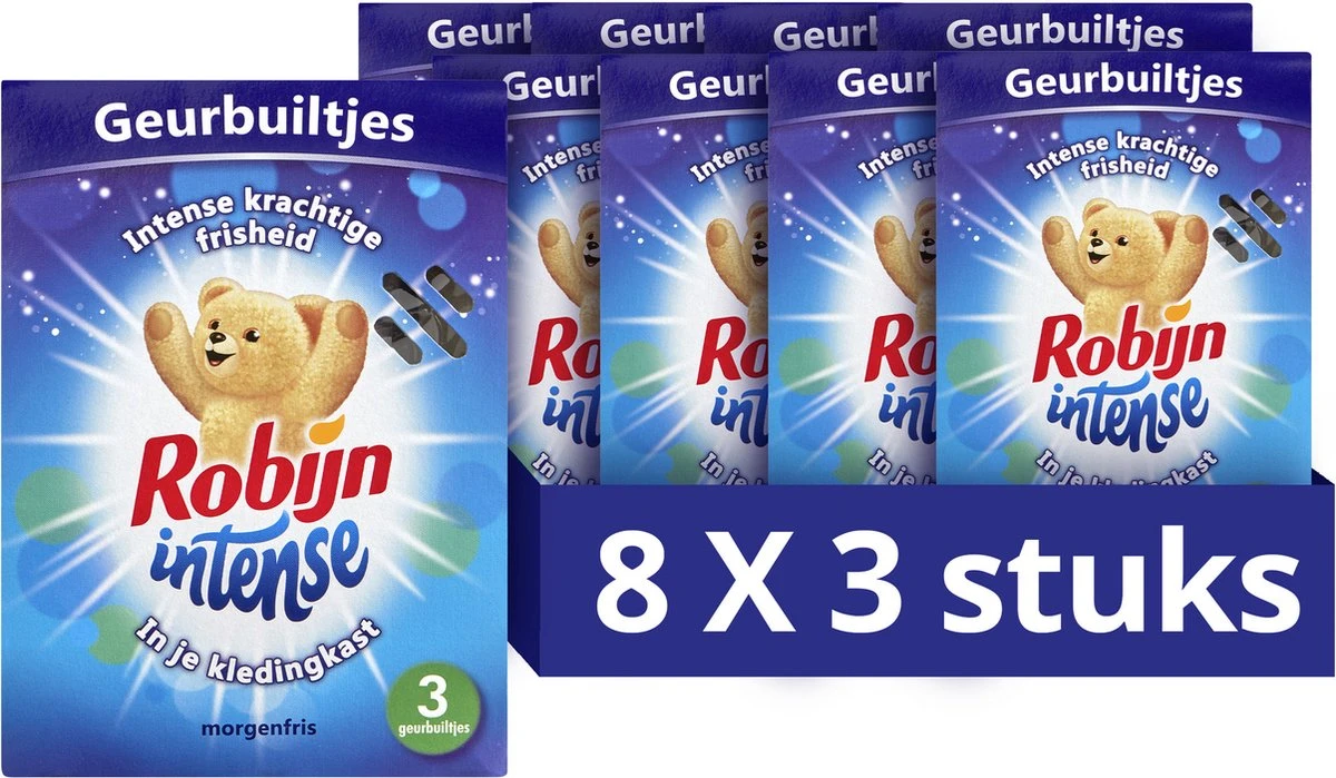 Robijn Intense Geurbuiltjes - 8 X 3 Stuks - Voordeelverpakking 3 Robijn Intense Geurbuiltjes - 8 X 3 Stuks - Voordeelverpakking