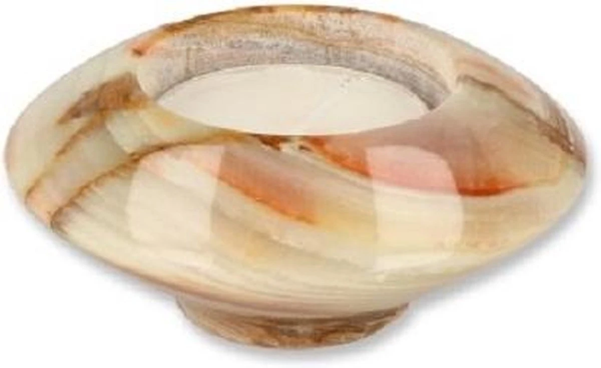 Aragoniet (Onyxmarmer) Theelichthouder Klein Ufo 3 Aragoniet (Onyxmarmer) Theelichthouder Klein Ufo