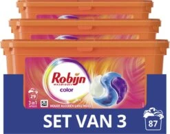 Robijn Color 3 In 1 Wascapsules - 3 X 29 Wasbeurten - Halfjaarbox -Huishoud Verkoop 1200x948