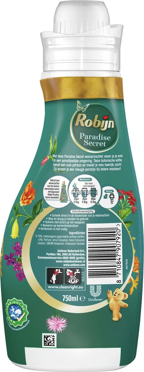Robijn Collections Paradise Secret Wasverzachter - 8 X 30 Wasbeurten - Voordeelverpakking 5 Robijn Collections Paradise Secret Wasverzachter - 8 X 30 Wasbeurten - Voordeelverpakking - Afbeelding 3