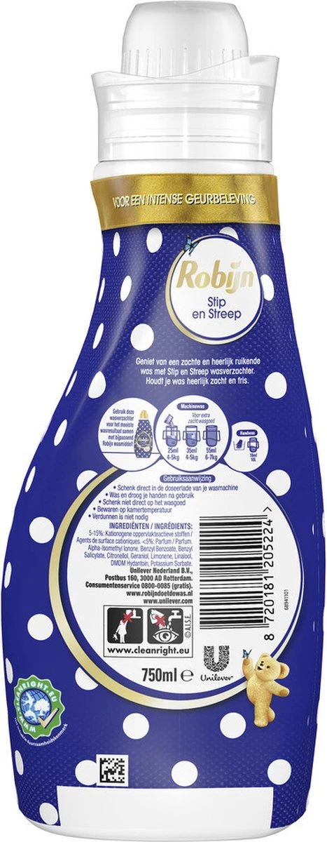 Robijn Specials Stip En Streep Wasverzachter - 8 X 30 Wasbeurten - Voordeelverpakking 5 Robijn Specials Stip En Streep Wasverzachter - 8 X 30 Wasbeurten - Voordeelverpakking - Afbeelding 3