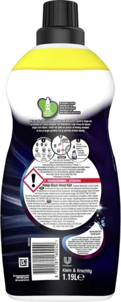4x Robijn Klein & Krachtig Wasmiddel Black Velvet 1,19 Liter -Huishoud Verkoop 482x1200 1