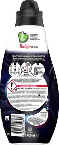 Robijn Klein & Krachtig Black Velvet Vloeibaar Wasmiddel - 8 X 19 Wasbeurten - Voordeelverpakking -Huishoud Verkoop 495x1200 6