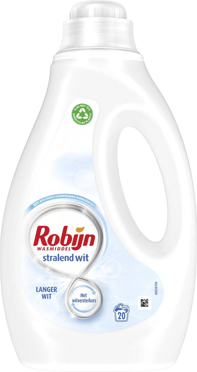 Robijn Stralend Wit Vloeibaar Wasmiddel 20 Wasbeurten 3 Robijn Stralend Wit Vloeibaar Wasmiddel 20 Wasbeurten - Afbeelding 2