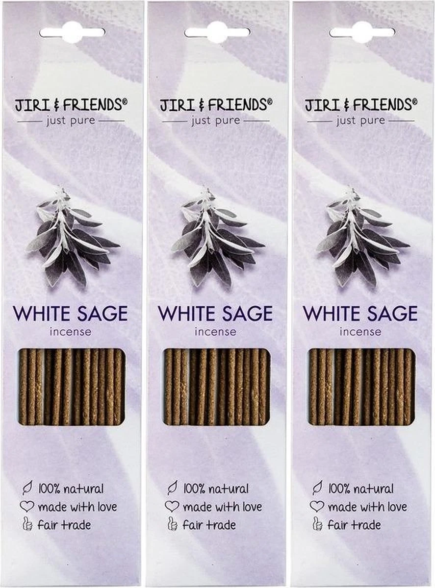 Jiri And Friends Wierook Stokjes Witte Salie Voordeelpak 3 Pakjes 3 Jiri And Friends Wierook Stokjes Witte Salie Voordeelpak 3 Pakjes