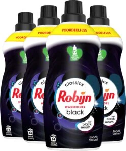4x Robijn Klein & Krachtig Wasmiddel Black Velvet 1,19 Liter -Huishoud Verkoop 999x1200